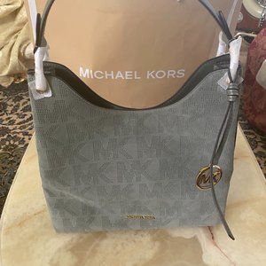 Michael Kors Joan LG Slouchy Shldr Army Green NWT